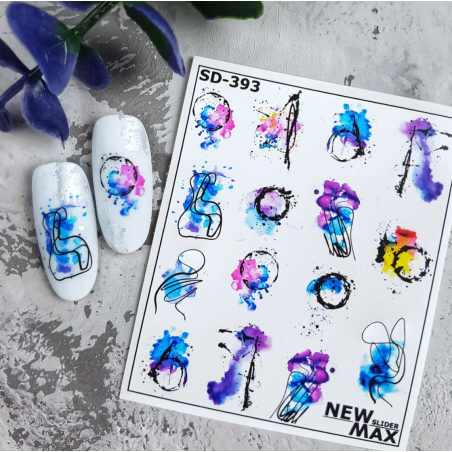 Pegatina al agua colorida SD-393