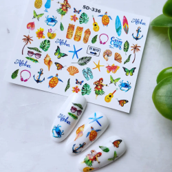 Pegatina al agua colorida...