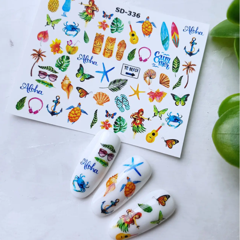 Pegatina al agua colorida SD-336