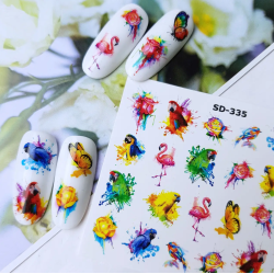 Pegatina al agua colorida...