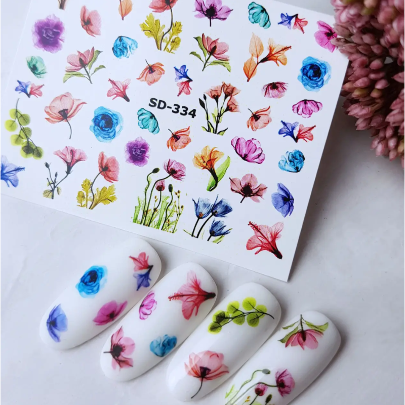 Pegatina al agua colorida SD-334