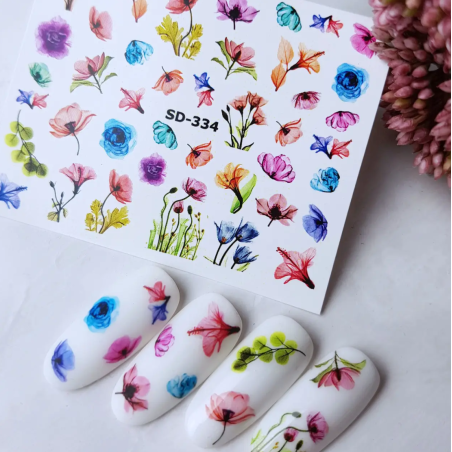 Pegatina al agua colorida SD-334
