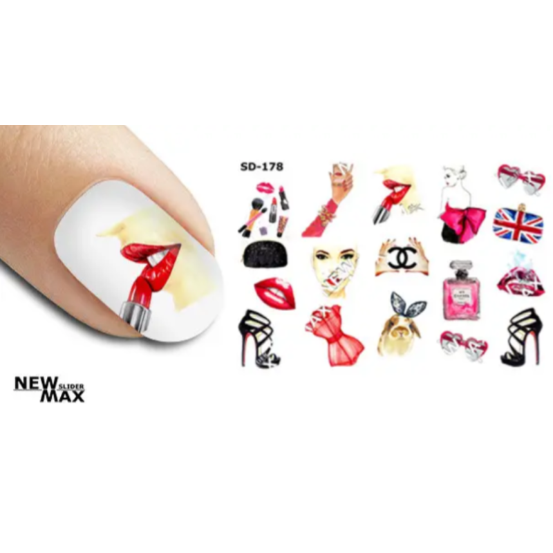 Pegatina al agua colorida SD-178