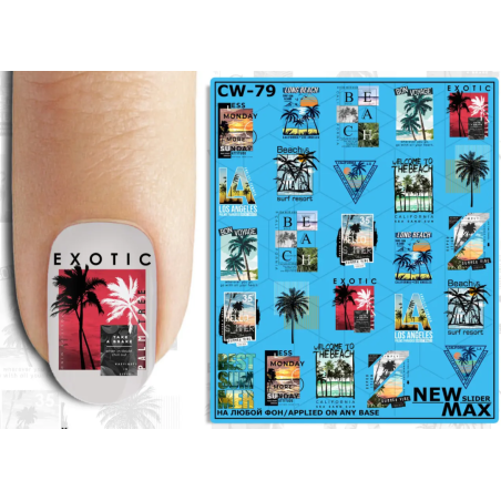 Pegatina al agua colorida CW-79