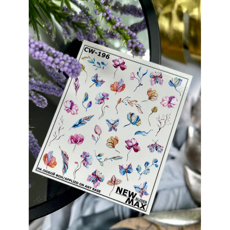 Pegatina al agua colorida CW-196