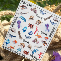 Pegatina al agua colorida...