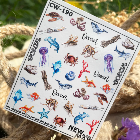 Pegatina al agua colorida CW-190