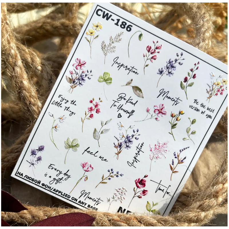 Pegatina al agua colorida CW-186