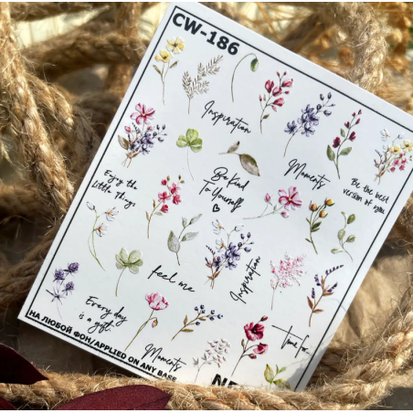 Pegatina al agua colorida CW-186