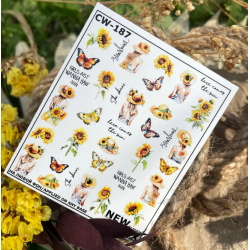 Pegatina al agua colorida...