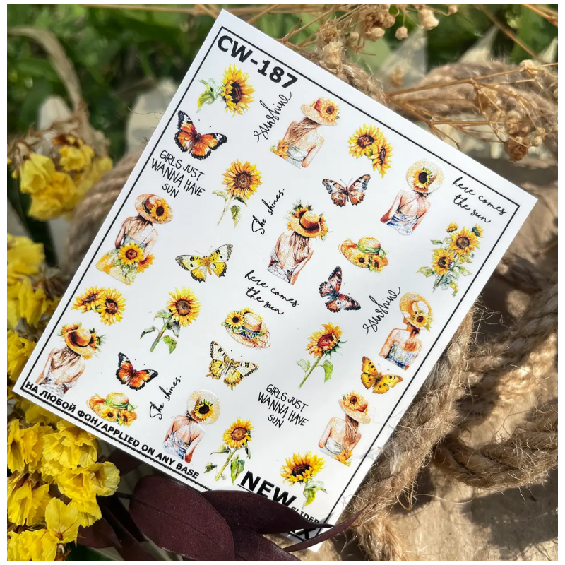 Pegatina al agua colorida CW-187