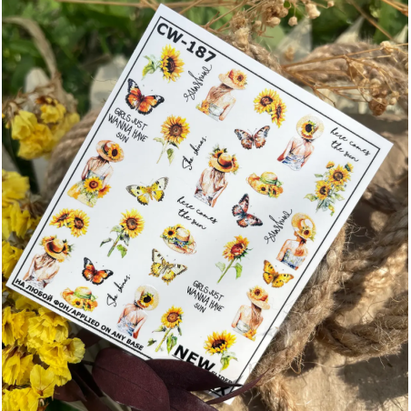 Pegatina al agua colorida CW-187