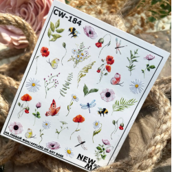 Pegatina al agua colorida...