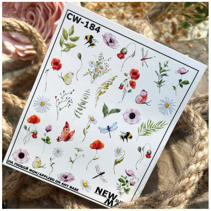 Pegatina al agua colorida CW-184