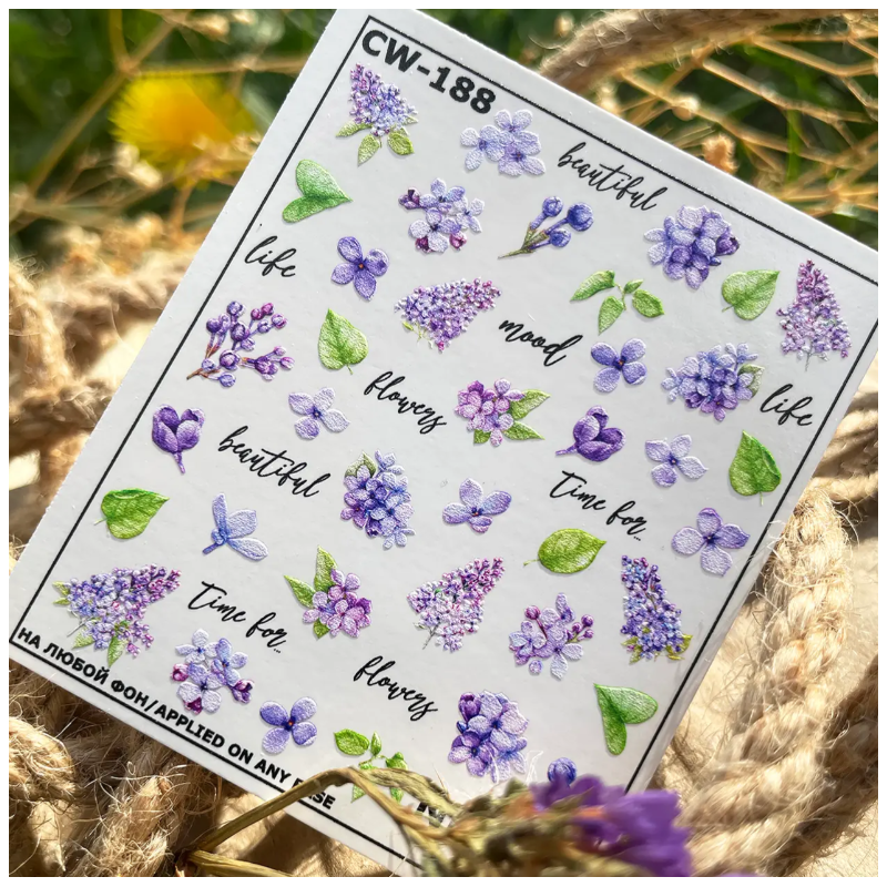 Pegatina al agua colorida CW-188