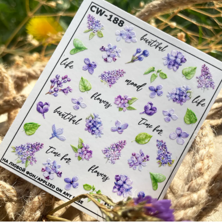 Pegatina al agua colorida CW-188