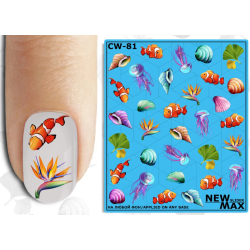 Pegatina al agua colorida...