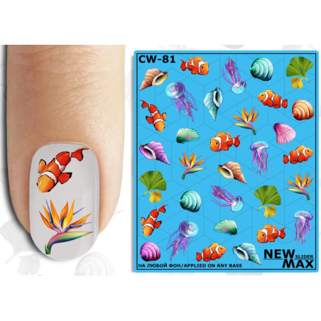 Pegatina al agua colorida CW-81