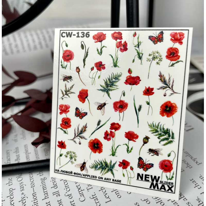 Pegatina al agua colorida CW-136