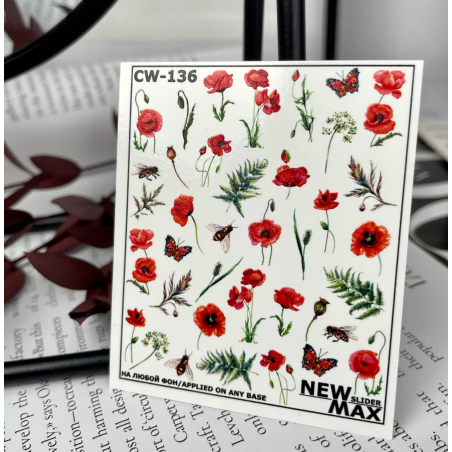 Pegatina al agua colorida CW-136