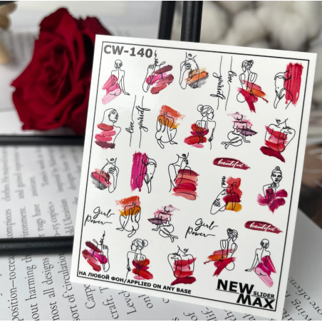 Pegatina al agua colorida CW-140