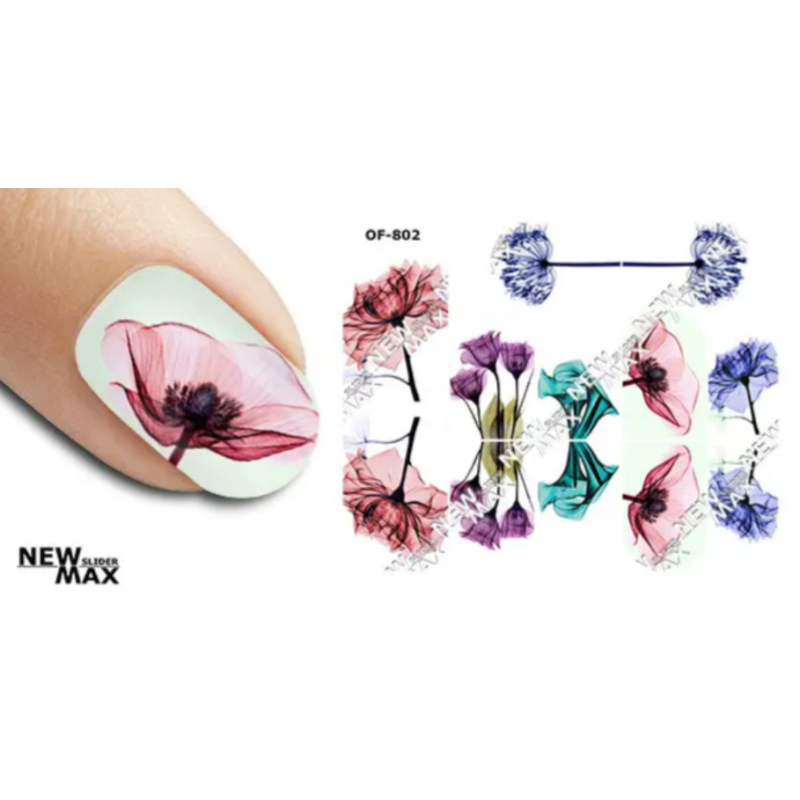 Pegatina al agua colorida OF-802