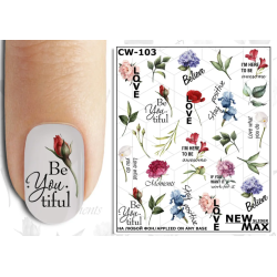 Pegatina al agua colorida...