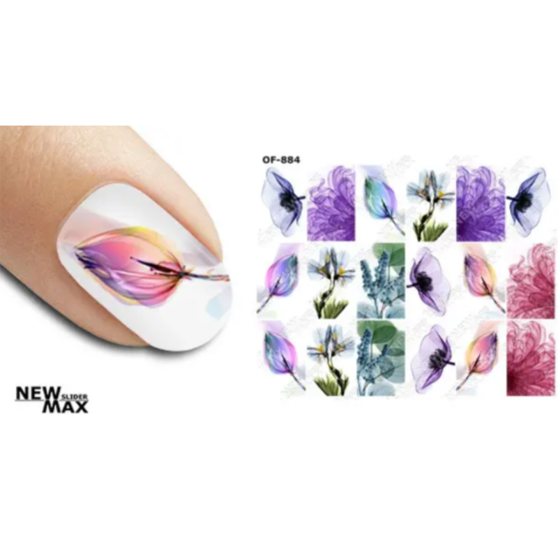 Pegatina al agua colorida OF-884