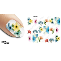 Pegatina al agua colorida...