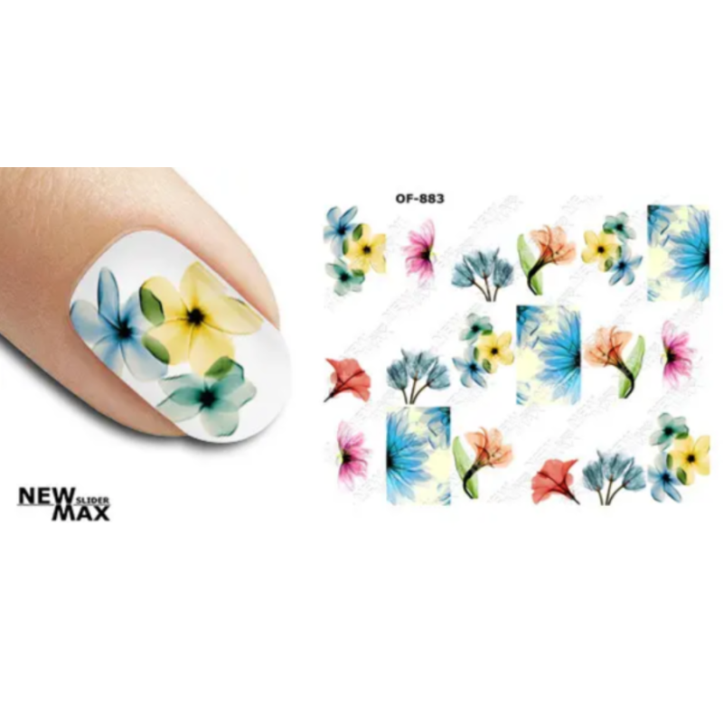 Pegatina al agua colorida OF-883