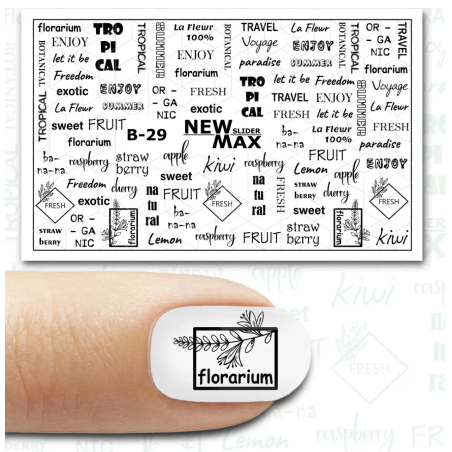 Pegatina al agua negra B-29