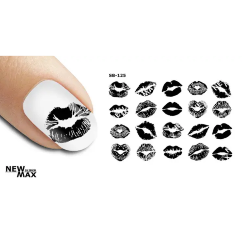 Pegatina al agua negra SB-125