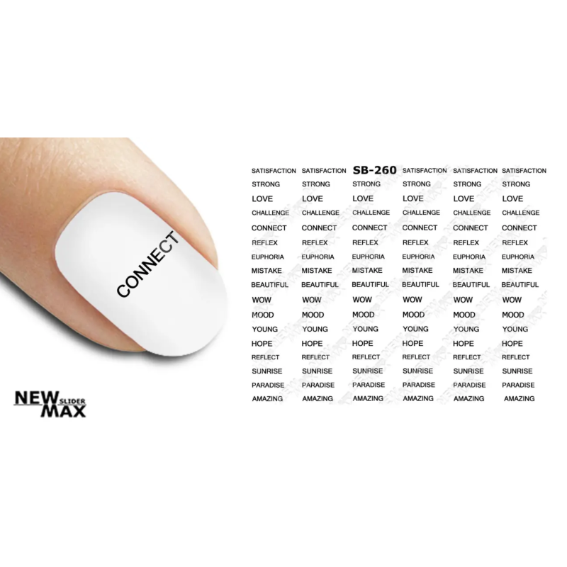 Pegatina al agua negra SB-260