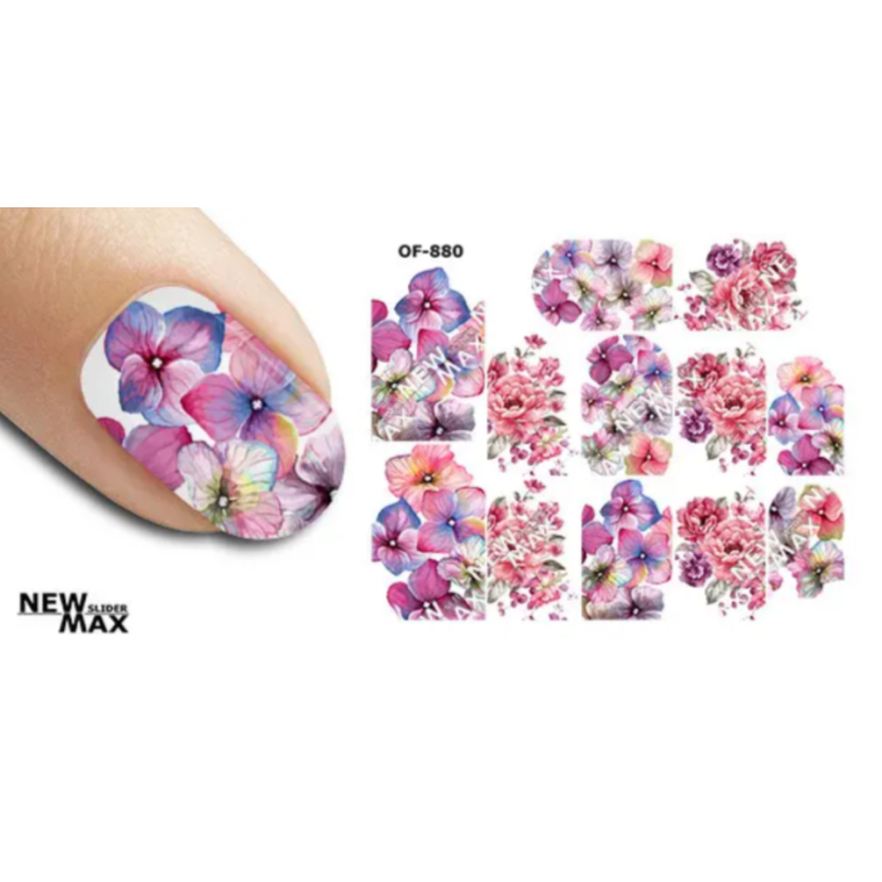 Pegatina al agua para uña entera OF-880
