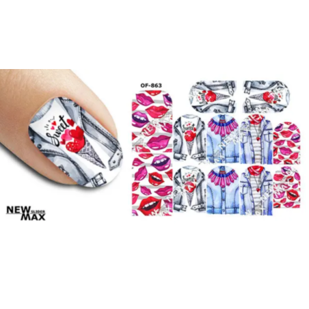 Pegatina al agua para uña entera OF-863