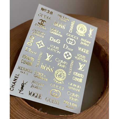 Pegatina al agua metalizada Nº38 Oro