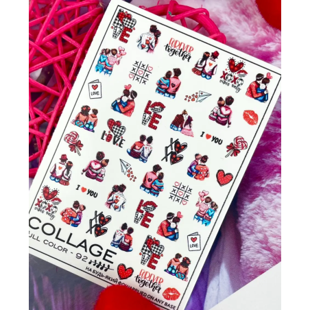 Pegatina al agua colorida COLLAGE FC-92