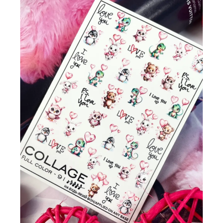 Pegatina al agua colorida FC-91