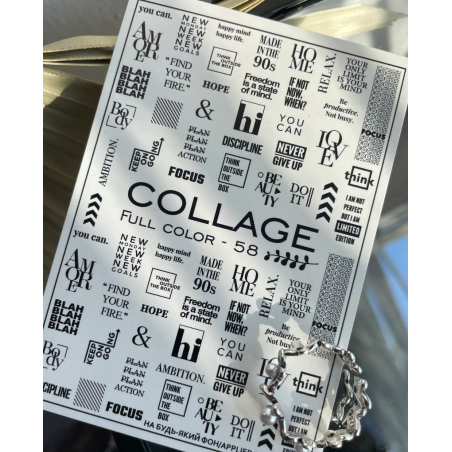 Pegatina al agua negra COLLAGE FC-58