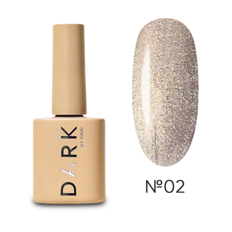 Esmalte Semipermanente Ojo de gato 02 Reflectante Dark, Dorado, 10ml