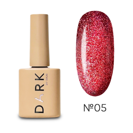 Esmalte Semipermanente Ojo de gato 05 Reflectante Dark, Rojo, 10ml