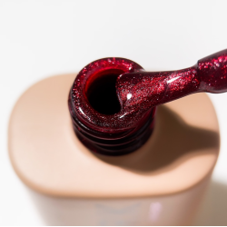 Esmalte Semipermanente Ojo de gato 05 Reflectante Dark, Rojo, 10ml