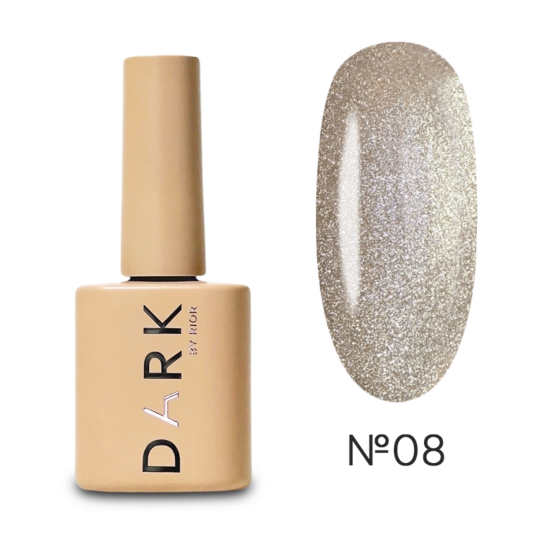 Esmalte Semipermanente Ojo de gato 08 Reflectante Dark, beige, 10ml