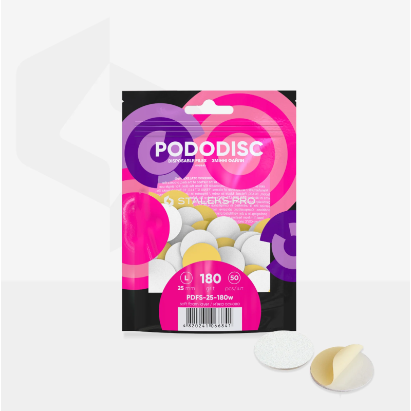 Limas de Recambio Desechables Para Pododisc L, Grano 180 Espuma