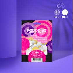 Limas de Recambio Desechables Para Pododisc L, Grano 180 Espuma