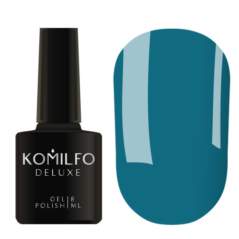 Esmalte Semipermanente D219 Azul Turquesa Oscuro, Komilfo, 8 ml