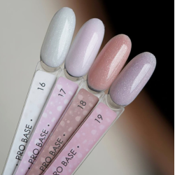 Pro Base 17 DARK, Base Camuflaje de color Rosa lechoso con micro brillo, 15ml