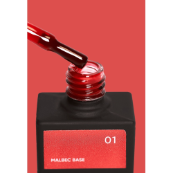 Base Malbec 01 NAILSOFTHEDAY, rojo intenso, 10ml