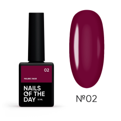 Base Malbec 02 NAILSOFTHEDAY, rojo burdeos, 10ml