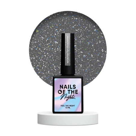 Top Reflective Holographic NAILS OF THE NIGHT, top reflectante holográfico sin capa adhesiva, 10 ml
